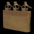 The Condor M4 Mag Insert is a tan tactical pouch with three attachment straps and a front Velcro panel, designed for organizing gear or carrying magazines.